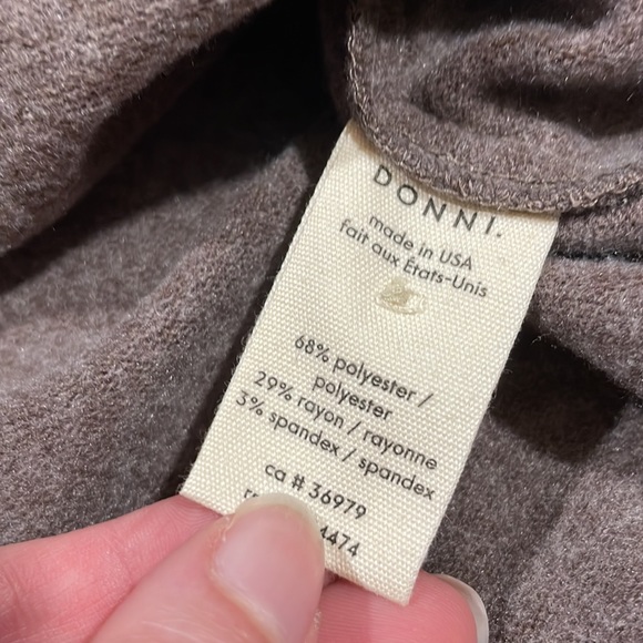 Donni Brushed Sweater Button Down Cho Brown Shirt Jacket Shacket - Picture 13 of 13